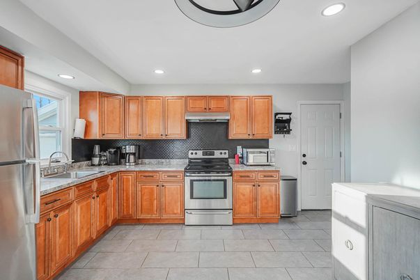 Interior, Kitchen, Recessed Lighting, Stainless Steel Appliances