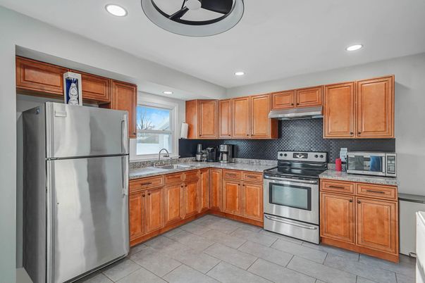Interior, Kitchen, Recessed Lighting, Stainless Steel Appliances