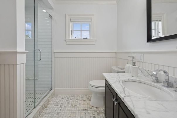 Bathroom, Dual Sink Vanities, Glass Shower, Interior