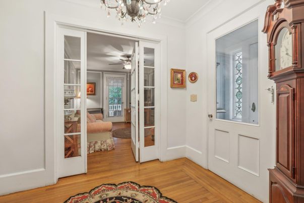Chandelier, Interior, Wood Texture Flooring