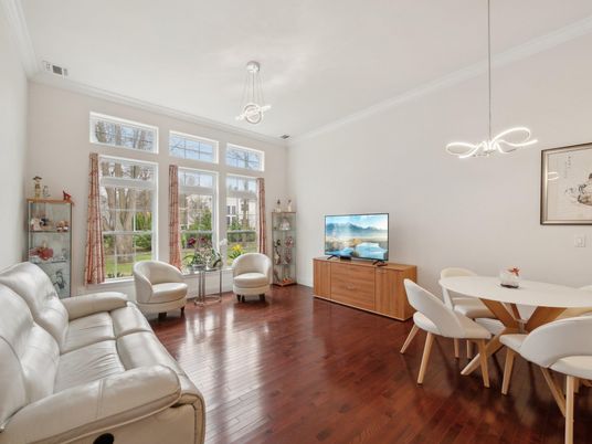 Dining room, Interior, Living room, Pendant Lights, Wood Texture Flooring
