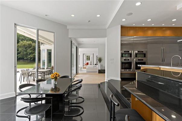 Dining room, Interior, Kitchen, Recessed Lighting, Stainless Steel Appliances