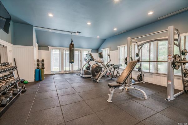 Fitness Equipment, Gym, Interior, Recessed Lighting