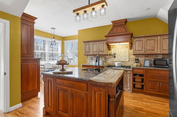 Chandelier, Interior, Kitchen, Pendant Lights, Wood Texture Flooring