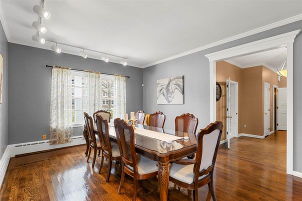 Dining room, Interior, Wood Texture Flooring