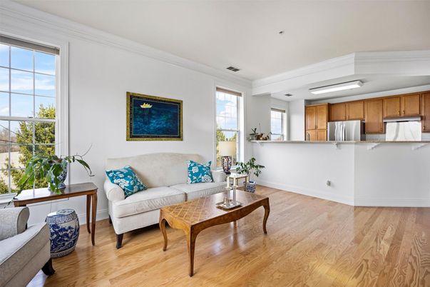 Interior, Kitchen, Living room, Stainless Steel Appliances, Wood Texture Flooring