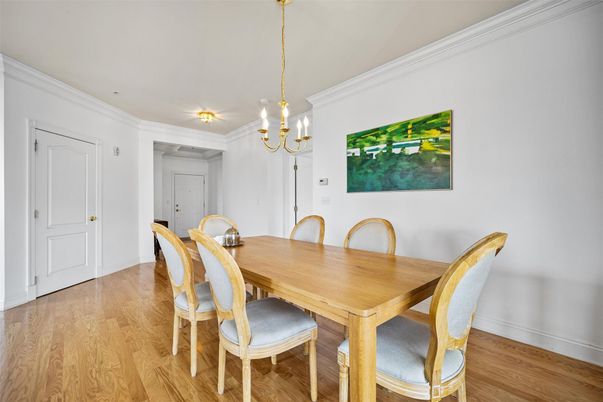 Chandelier, Dining room, Interior, Pendant Lights, Wood Texture Flooring