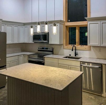 Interior, Kitchen, Pendant Lights, Stainless Steel Appliances