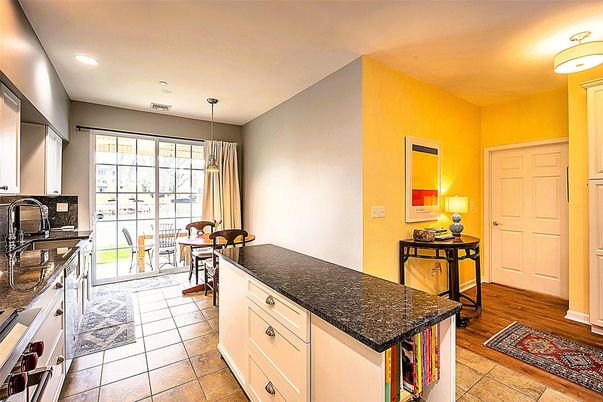 Dining room, Interior, Kitchen, Recessed Lighting, Wood Texture Flooring