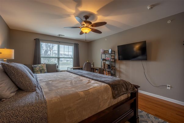 Bedroom, Interior, Wood Texture Flooring
