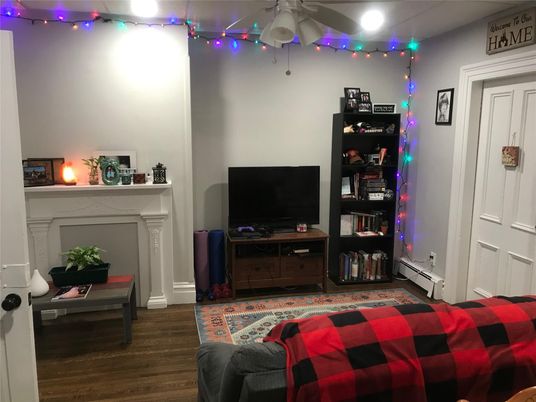 Fireplace, Interior, Recessed Lighting, Wood Texture Flooring