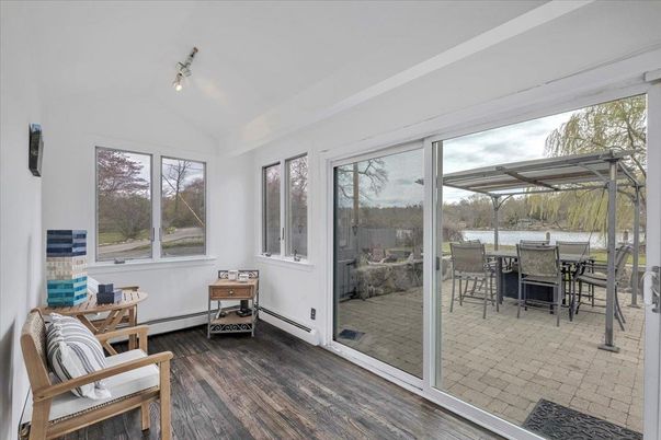 Dining room, Interior, Sun Room, Wood Texture Flooring
