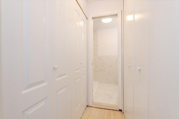Bathroom, Glass Shower, Interior, Marble, Marble Walls, Wood Texture Flooring