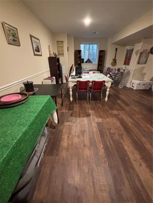 Game Room, Home Office, Interior, Recessed Lighting, Wood Texture Flooring