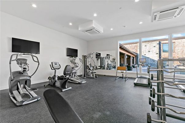 Fitness Equipment, Gym, Interior, Recessed Lighting