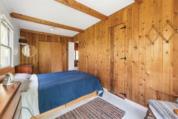 Bedroom, Interior, Wooden Beams, Wooden Walls