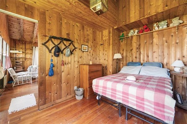 Bedroom, Interior, Wood Texture Flooring, Wooden Walls