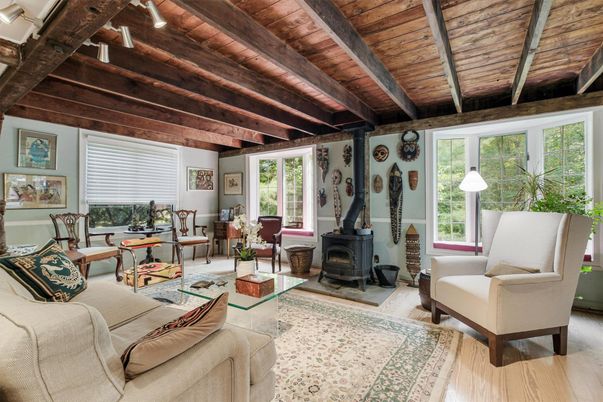 Fireplace, Interior, Living room, Wooden Beams, Wooden Ceilings, Wood Texture Flooring