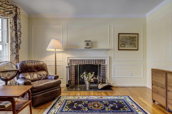 Fireplace, Interior, Wood Texture Flooring