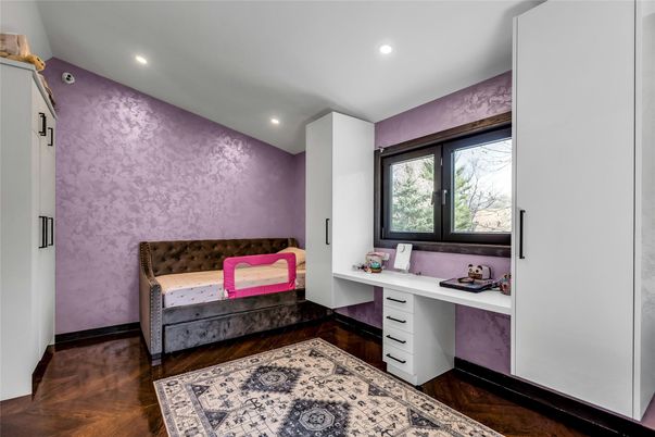 Bedroom, Home Office, Interior, Recessed Lighting, Wood Texture Flooring