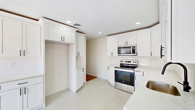 Interior, Kitchen, Recessed Lighting, Stainless Steel Appliances