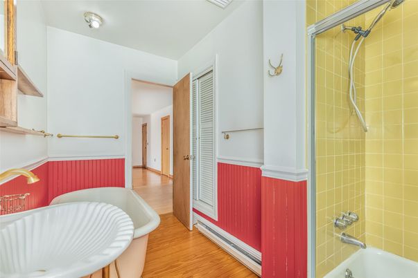 Bathroom, Interior, Wood Texture Flooring