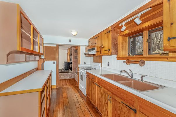 Interior, Kitchen, Wood Texture Flooring