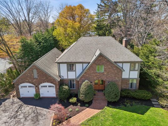 Attached, Detached Garage, Exterior, Facade, Brick Facade, Tudor Revival