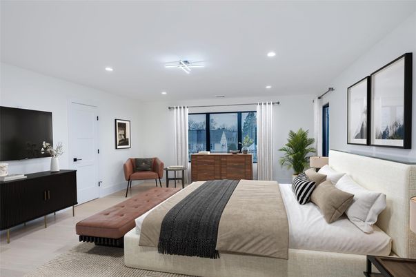 Bedroom, Interior, Recessed Lighting