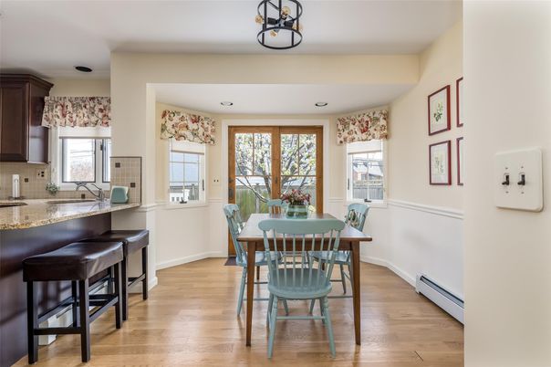 Dining room, Interior, Wood Texture Flooring