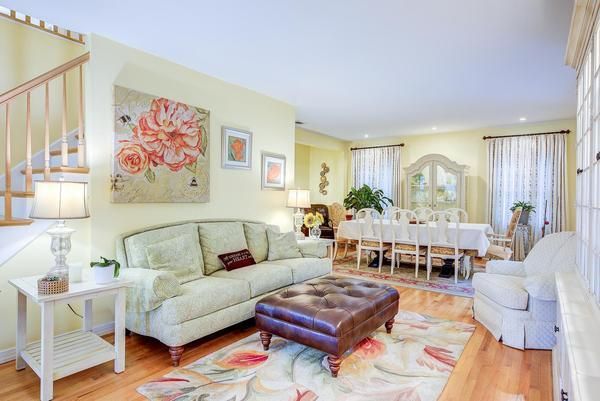 Dining room, Interior, Living room, Recessed Lighting, Wood Texture Flooring