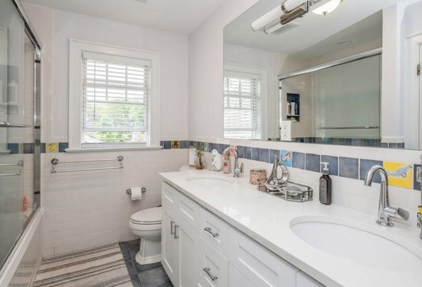 Bathroom, Dual Sink Vanities, Glass Shower, Interior