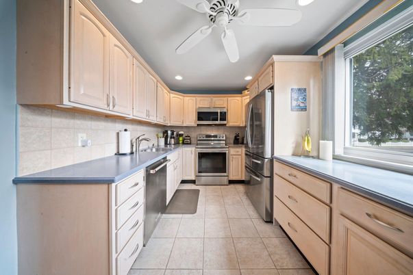 Interior, Kitchen, Recessed Lighting, Stainless Steel Appliances