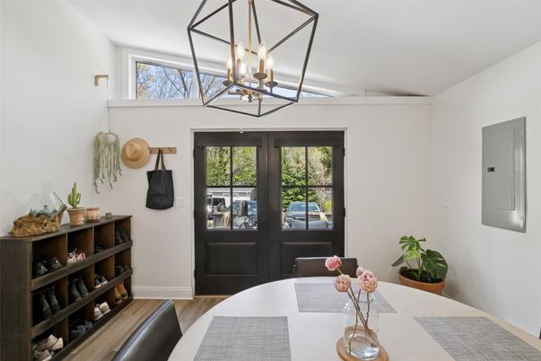 Bedroom, Interior, Pendant Lights, Wood Texture Flooring