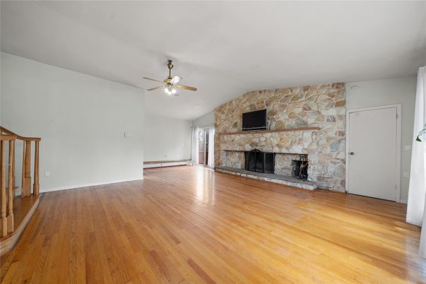 Empty room, Fireplace, Interior, Wood Texture Flooring