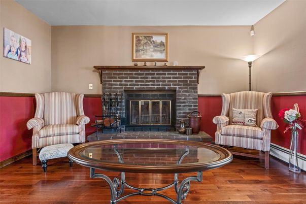 Fireplace, Interior, Wood Texture Flooring