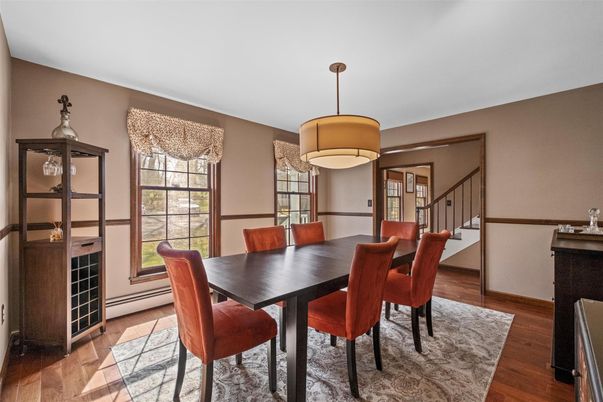 Dining room, Interior, Wood Texture Flooring