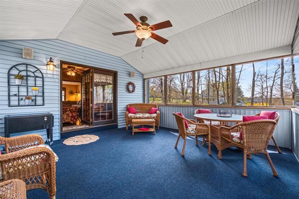 Dining room, Fireplace, Interior, Sun Room