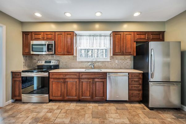 Interior, Kitchen, Recessed Lighting, Stainless Steel Appliances