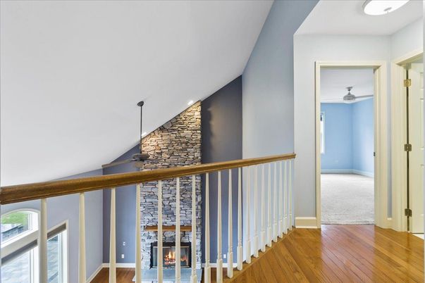 Fireplace, Interior, Stone Walls, Wood Texture Flooring