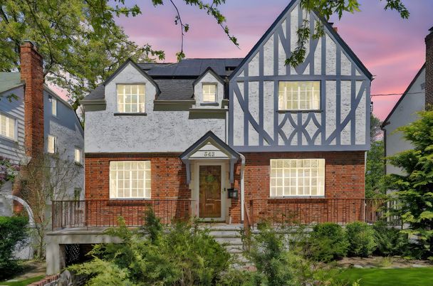 Exterior, Facade, Brick Facade, Tudor Revival