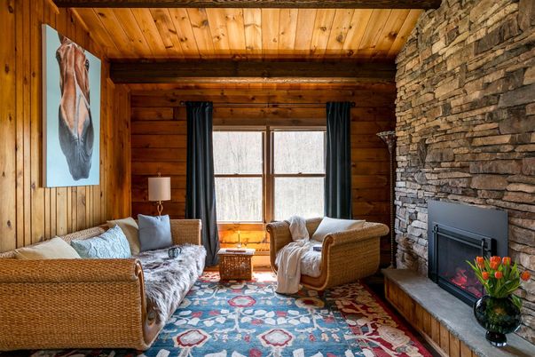 Fireplace, Interior, Living room, Stone Walls, Wooden Beams, Wooden Ceilings, Wooden Walls