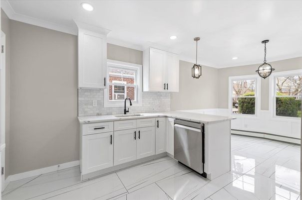 Interior, Kitchen, Pendant Lights, Recessed Lighting, Stainless Steel Appliances