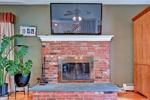 Fireplace, Interior, Wood Texture Flooring