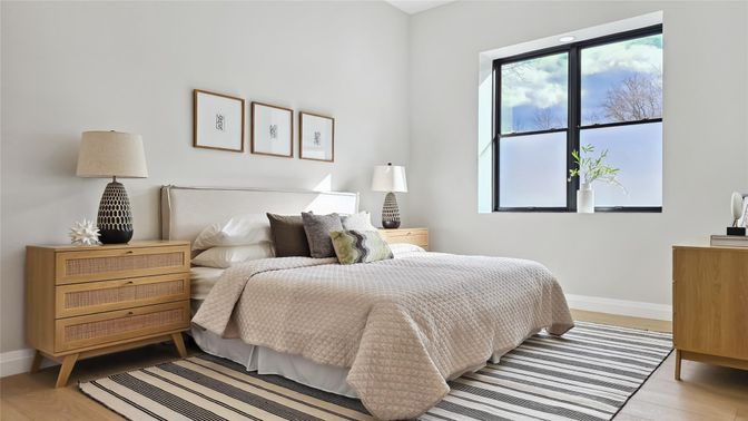 Bedroom, Interior, Wood Texture Flooring