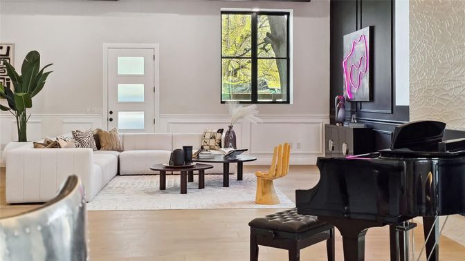 Interior, Living room, Piano, Wood Texture Flooring