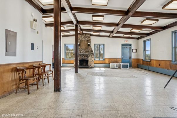 Fireplace, Interior, Wooden Beams