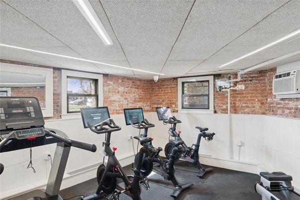 Fitness Equipment, Interior, Stone Walls
