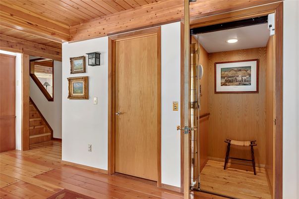 Interior, Recessed Lighting, Wooden Ceilings, Wood Texture Flooring, Wooden Walls
