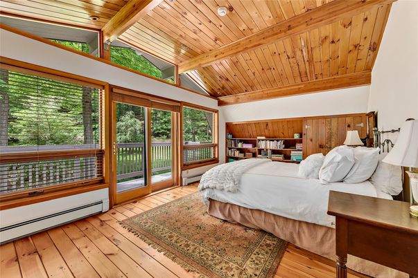 Bedroom, Interior, Wooden Beams, Wooden Ceilings, Wood Texture Flooring